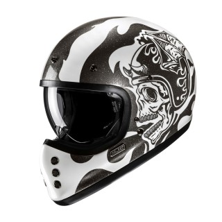 KASK MOTOCYKLOWY HJC V60 FLAME BLACK WHITE M