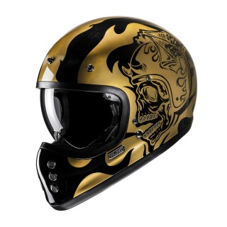 KASK MOTOCYKLOWY HJC V60 FLAME BLACK GOLD M