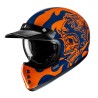 KASK MOTOCYKLOWY HJC V60 FLAME BLACK ORANGE L