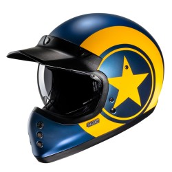 KASK MOTOCYKLOWY HJC V60 NYX BLUE YELLOW M