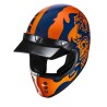 KASK MOTOCYKLOWY HJC V60 FLAME BLACK ORANGE L