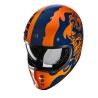 KASK MOTOCYKLOWY HJC V60 FLAME BLACK ORANGE L