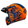 KASK MOTOCYKLOWY HJC V60 FLAME BLACK ORANGE L
