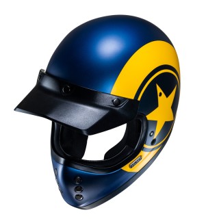 KASK MOTOCYKLOWY HJC V60 NYX BLUE YELLOW M