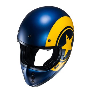 KASK MOTOCYKLOWY HJC V60 NYX BLUE YELLOW L