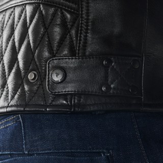 KURTKA MOTOCYKLOWA SKÓRZANA REBELHORN HUNTER 2 BLACK 4XL