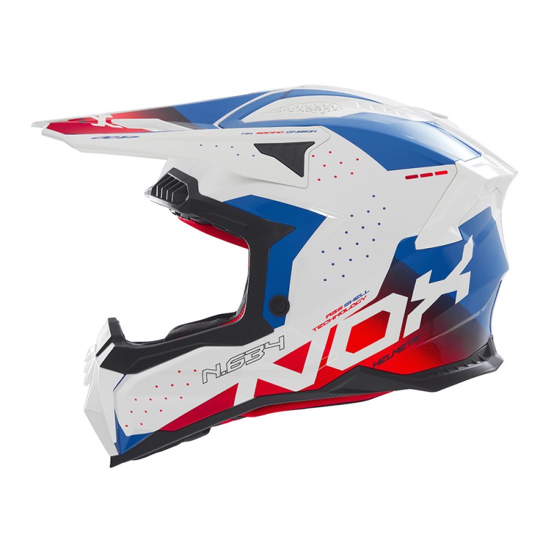 NOX KASK OFF ROAD / CROSS N634 GRADIENT KOLOR BIAŁY/NIEBIESKI/CZERWONY ROZMIAR XL NOX KASK OFF ROAD / CROSS N634 GRADIENT KOLOR BIAŁY/NIEBIESKI/CZERWONY ROZMIAR XL