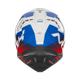 NOX KASK OFF ROAD / CROSS N634 GRADIENT KOLOR BIAŁY/NIEBIESKI/CZERWONY ROZMIAR XL
