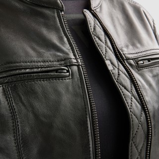 KURTKA MOTOCYKLOWA SKÓRZANA DAMSKA REBELHORN HUNTER 2 BLACK WL