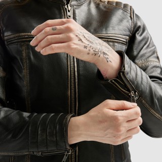 KURTKA MOTOCYKLOWA SKÓRZANA DAMSKA REBELHORN HUNTER 2 VINTAGE BROWN WXS