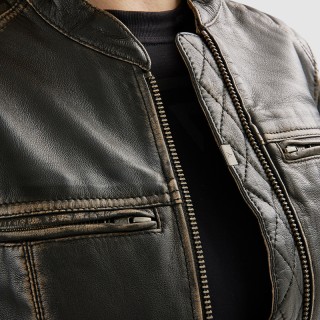 KURTKA MOTOCYKLOWA SKÓRZANA DAMSKA REBELHORN HUNTER 2 VINTAGE BROWN WXXL