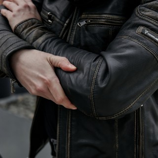 KURTKA MOTOCYKLOWA SKÓRZANA DAMSKA REBELHORN HUNTER PRO VINTAGE BLACK WXS