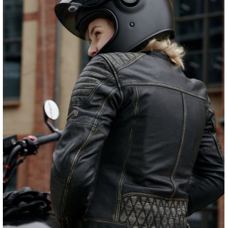 KURTKA MOTOCYKLOWA SKÓRZANA DAMSKA REBELHORN HUNTER PRO VINTAGE BLACK WS