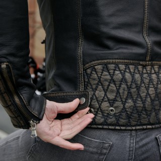 KURTKA MOTOCYKLOWA SKÓRZANA DAMSKA REBELHORN HUNTER PRO VINTAGE BLACK WM