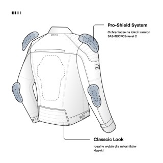 KURTKA MOTOCYKLOWA TEKSTYLNA REBELHORN HUNTER BLACK 5XL