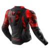 KURTKA MOTOCYKLOWA SKÓRZANA REBELHORN INFERNO BLACK FLUO RED 48