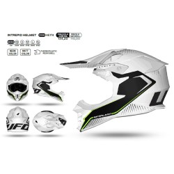 UFO KASK INTREPID CROSS KOLOR BIAŁY/CZARNY ROZMIAR L ( ECE 22R06 ) - KOLEKCJA 2024