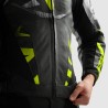 KURTKA MOTOCYKLOWA SKÓRZANA REBELHORN INFERNO BLACK WHITE FLUO YELLOW 52