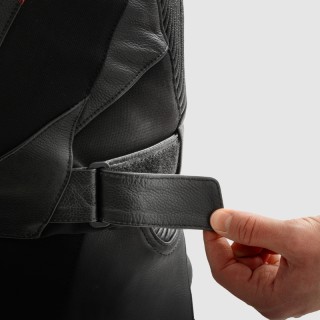 KURTKA MOTOCYKLOWA SKÓRZANA REBELHORN INFERNO BLACK WHITE FLUO YELLOW 48