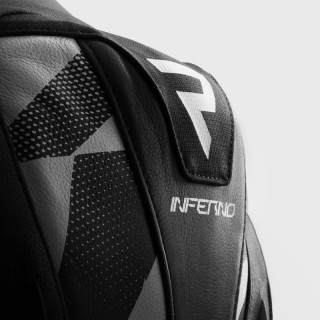 KURTKA MOTOCYKLOWA SKÓRZANA REBELHORN INFERNO BLACK WHITE 60