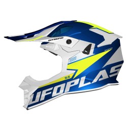 UFO KASK INTREPID CROSS KOLOR NIEBIESKI/BIAŁY/ŻÓŁTY FLUO ROZMIAR S ( ECE 22R06 ) - KOLEKCJA 2024