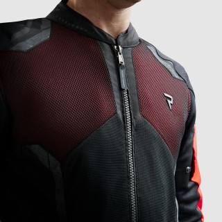 KURTKA MOTOCYKLOWA TEKSTYLNA REBELHORN JAX BLACK RED XXL