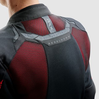 KURTKA MOTOCYKLOWA TEKSTYLNA REBELHORN JAX BLACK RED 4XL