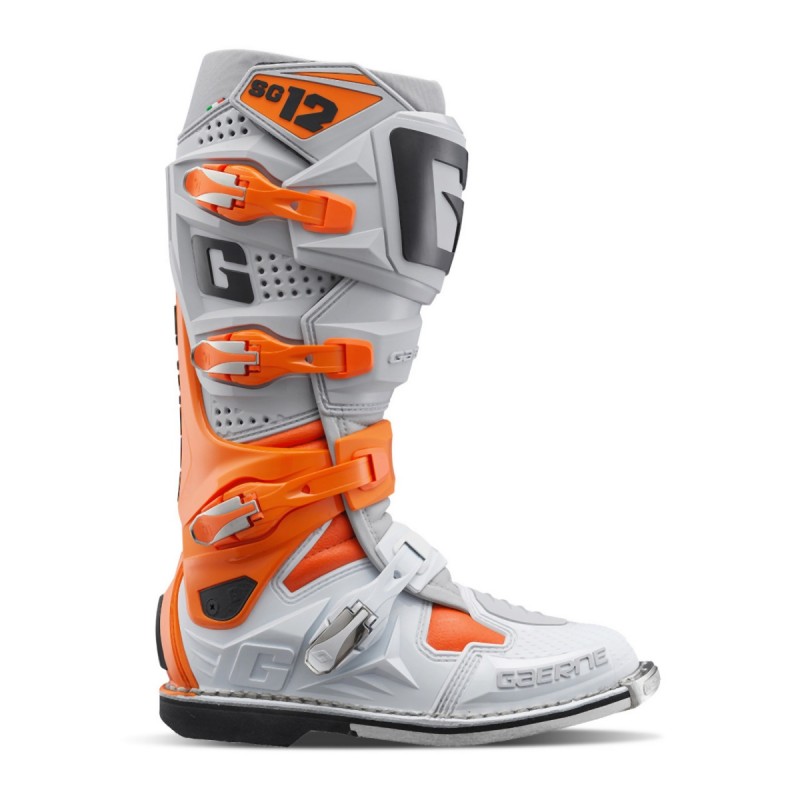 GAERNE BUTY CROSS/ENDURO MODEL SG-12 WHITE/ORANGE/GREY KOLOR BIAŁY/POMARAŃCZOWY/SZARY ROZMIAR 45 GAERNE BUTY CROSS/ENDURO MODEL SG-12 WHITE/ORANGE/GREY KOLOR BIAŁY/POMARAŃCZOWY/SZARY ROZMIAR 45