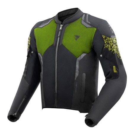KURTKA MOTOCYKLOWA TEKSTYLNA REBELHORN JAX BLACK FLUO YELLOW S