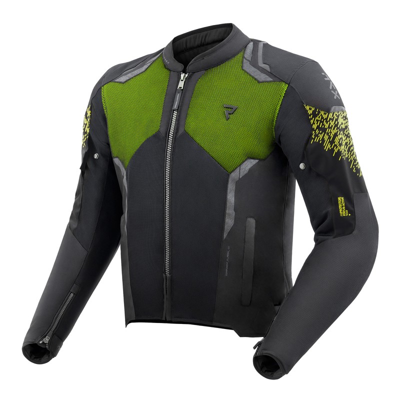 KURTKA MOTOCYKLOWA TEKSTYLNA REBELHORN JAX BLACK FLUO YELLOW 3XL