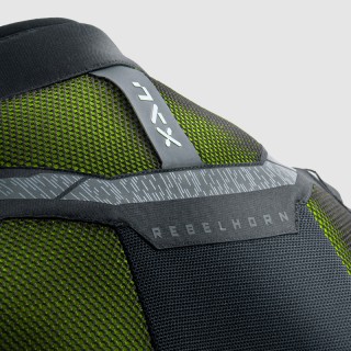 KURTKA MOTOCYKLOWA TEKSTYLNA REBELHORN JAX BLACK FLUO YELLOW M