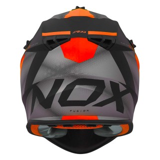 NOX PROMOCJA KASK CROSS / OFFROAD N633 FUSION KOLOR CZARNY MAT/POMARAŃCZOWY ROZMIAR XL (ZAPIĘCIE MIKROMETRYCZNE)