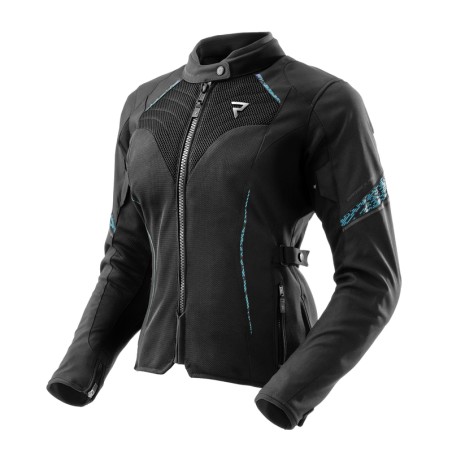 KURTKA MOTOCYKLOWA TEKSTYLNA DAMSKA REBELHORN JAX BLACK BLUE WXS