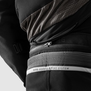 SPODNIE MOTOCYKLOWE TEKSTYLNE REBELHORN BORG 2 BLACK GREY XXL