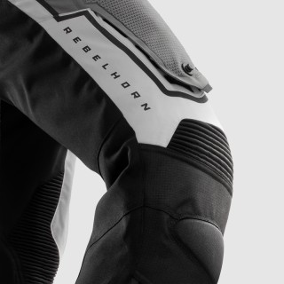 SPODNIE MOTOCYKLOWE TEKSTYLNE REBELHORN BORG 2 BLACK GREY XL