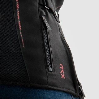 KURTKA MOTOCYKLOWA TEKSTYLNA DAMSKA REBELHORN JAX BLACK RED WXXL