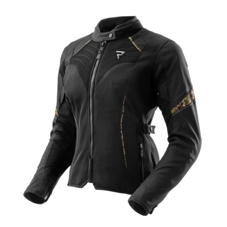 KURTKA MOTOCYKLOWA TEKSTYLNA DAMSKA REBELHORN JAX BLACK GOLD W3XL