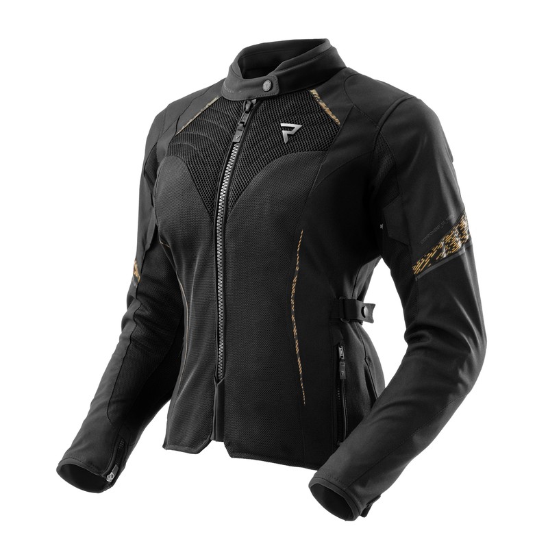 KURTKA MOTOCYKLOWA TEKSTYLNA DAMSKA REBELHORN JAX BLACK GOLD W4XL