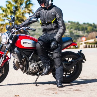 SPODNIE MOTOCYKLOWE TEKSTYLNE REBELHORN BORG BLACK 5XL