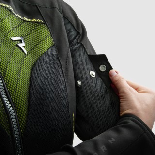 KURTKA MOTOCYKLOWA TEKSTYLNA DAMSKA REBELHORN JAX BLACK FLUO YELLOW WS