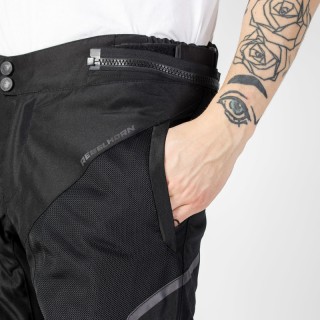 SPODNIE MOTOCYKLOWE TEKSTYLNE REBELHORN FLUX BLACK 5XL