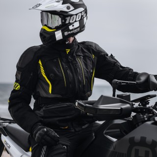 KURTKA MOTOCYKLOWA TEKSTYLNA REBELHORN PATROL BLACK FLUO YELLOW M