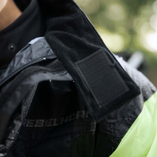 KOMBINEZON PRZECIWDESZCZOWY DWUCZĘŚCIOWY REBELHORN RAIN BLACK 5XL