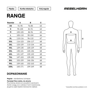 KURTKA MOTOCYKLOWA TEKSTYLNA REBELHORN RANGE BLACK 5XL