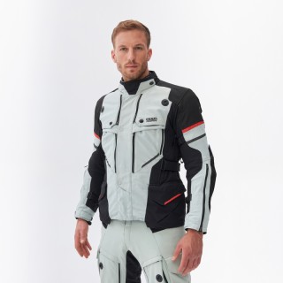 KURTKA MOTOCYKLOWA TEKSTYLNA REBELHORN RANGE GREY BLACK RED 5XL