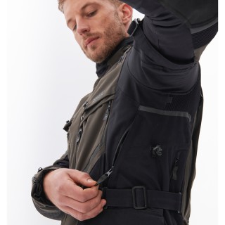 KURTKA MOTOCYKLOWA TEKSTYLNA REBELHORN RANGE BLACK DARK GREY FLUO YELLOW XXL