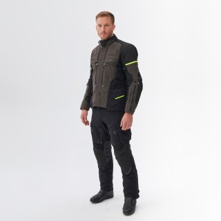 KURTKA MOTOCYKLOWA TEKSTYLNA REBELHORN RANGE BLACK DARK GREY FLUO YELLOW 5XL