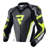 KURTKA MOTOCYKLOWA SKÓRZANA REBELHORN REBEL BLACK WHITE FLUO YELLOW 46