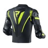 KURTKA MOTOCYKLOWA SKÓRZANA REBELHORN REBEL BLACK FLUO YELLOW 50