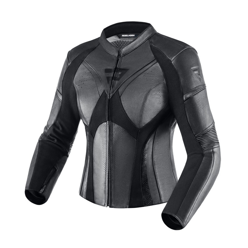 KURTKA MOTOCYKLOWA SKÓRZANA DAMSKA REBELHORN REBEL BLACK W40